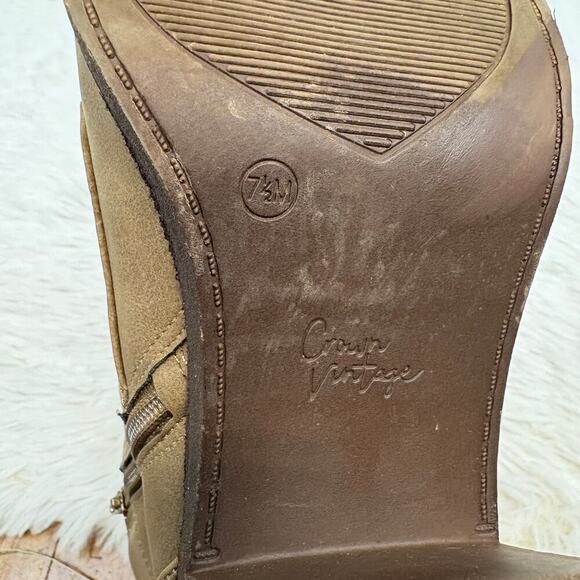 Crown Vintage Women's Lace Up Heeded Holliss Boots Mocha Tan Brown Size 7.5 - Picture 6 of 7